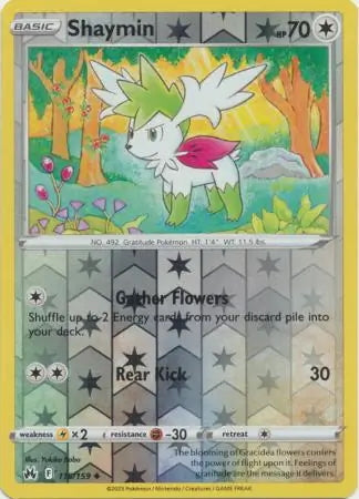 Crown Zenith Shaymin #115/159 reverse holo